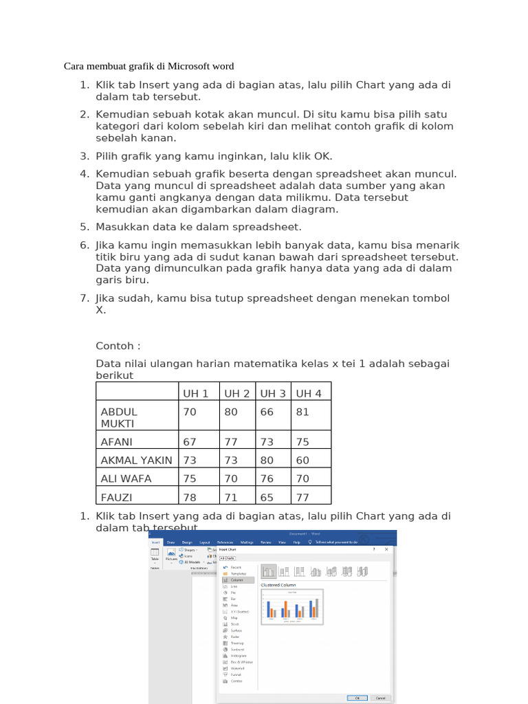 Cara Membuat Grafik di Word PDF Cara Membuat Grafik di Word PDF
