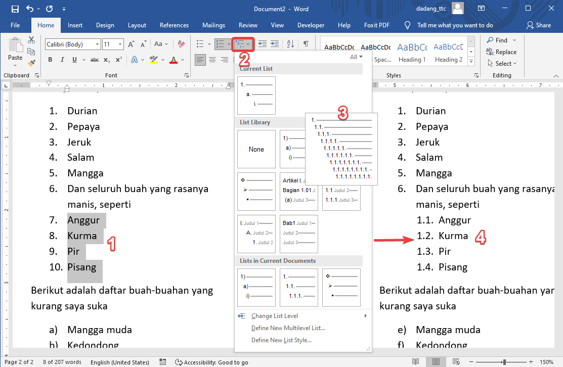 Cara Membuat Bullet Numbering di Word Panduan Pemula TTC Cara Membuat Bullet Numbering di Word Panduan Pemula TTC