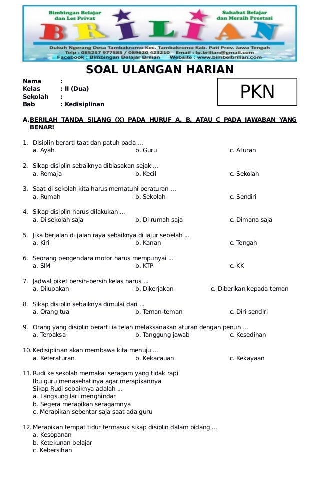 Contoh Soal PKN Kelas 2 SD Tema 4 Ternyata Semudah Ini, 5 Trik Jitu Biar Anak Lancar Ujian