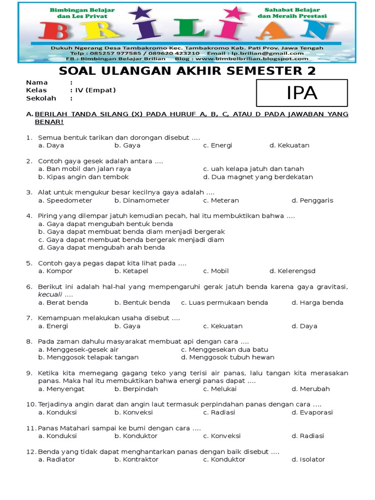 Download Soal Ulangan Kelas 4 Semester 2 IPA Terbaru 2026, Ternyata Ini 7 Materi Wajib yang Sering Muncul