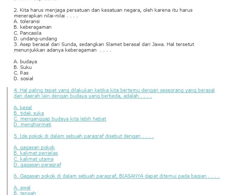 Download Soal Ulangan Kelas 4 Tema 1 Subtema 1 Lengkap dengan Kunci Jawaban, Ternyata Ini 5 Pola Soal yang Sering Muncul