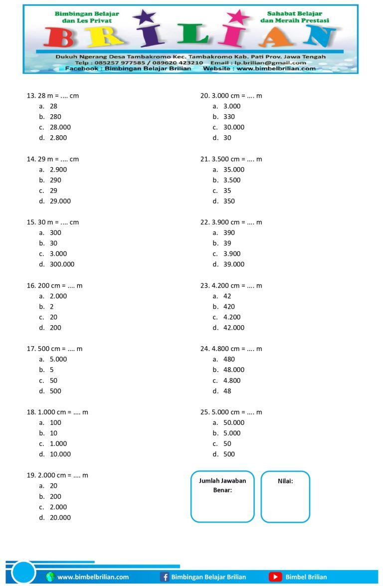 Ternyata Ini Rahasia Menjawab Soal Satuan Ukuran SD Kelas 4 Agar Nilai Langsung Melejit